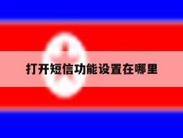 打开短信功能设置在哪里