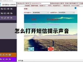 怎么打开短信提示声音