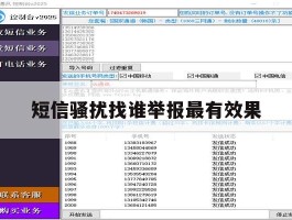 短信骚扰找谁举报最有效果