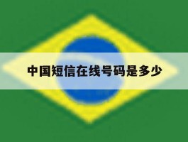 中国短信在线号码是多少