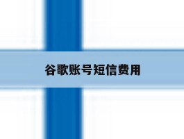 谷歌账号短信费用
