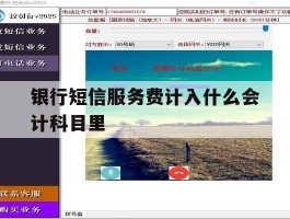 银行短信服务费计入什么会计科目里