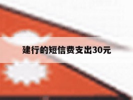 建行的短信费支出30元