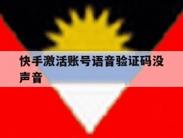 快手激活账号语音验证码没声音